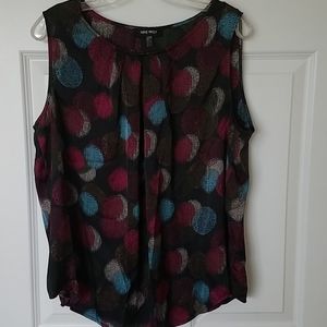 Nine West Polka Dot Top.  Size 1X